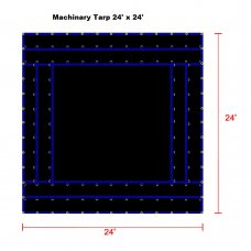 Purple 24 x 24 - Light Weight (15oz)  Truck Tarp, Machinery Tarp 